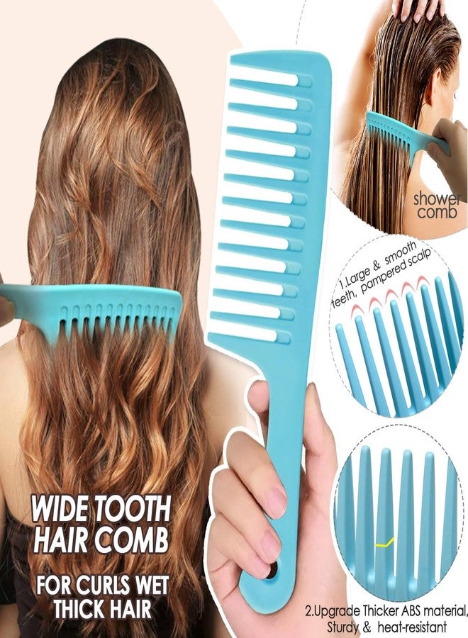 VITMOORY Hair Combs for Women Men, Large Wide Tooth Comb, Fine Tooth, Rat Tail Comb, Comb Set for Wet Curly Thick Thin Hair Styling Detangling (6 PCS) - Image 2